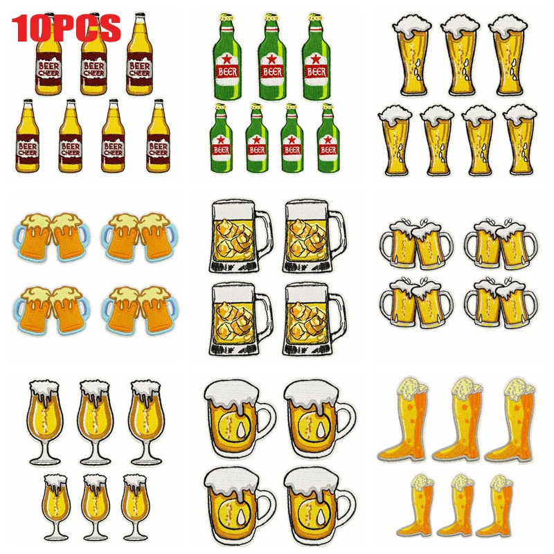 Parche bordado estilo taza de cerveza