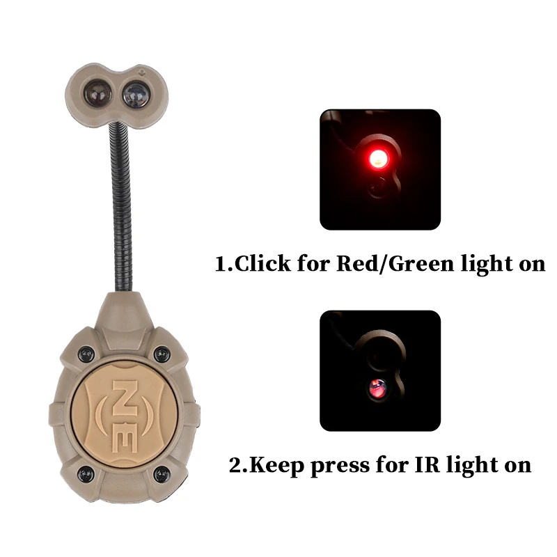 WADSN casco táctico airsoft con luz IR estroboscópica verde-rojo - imagen 3