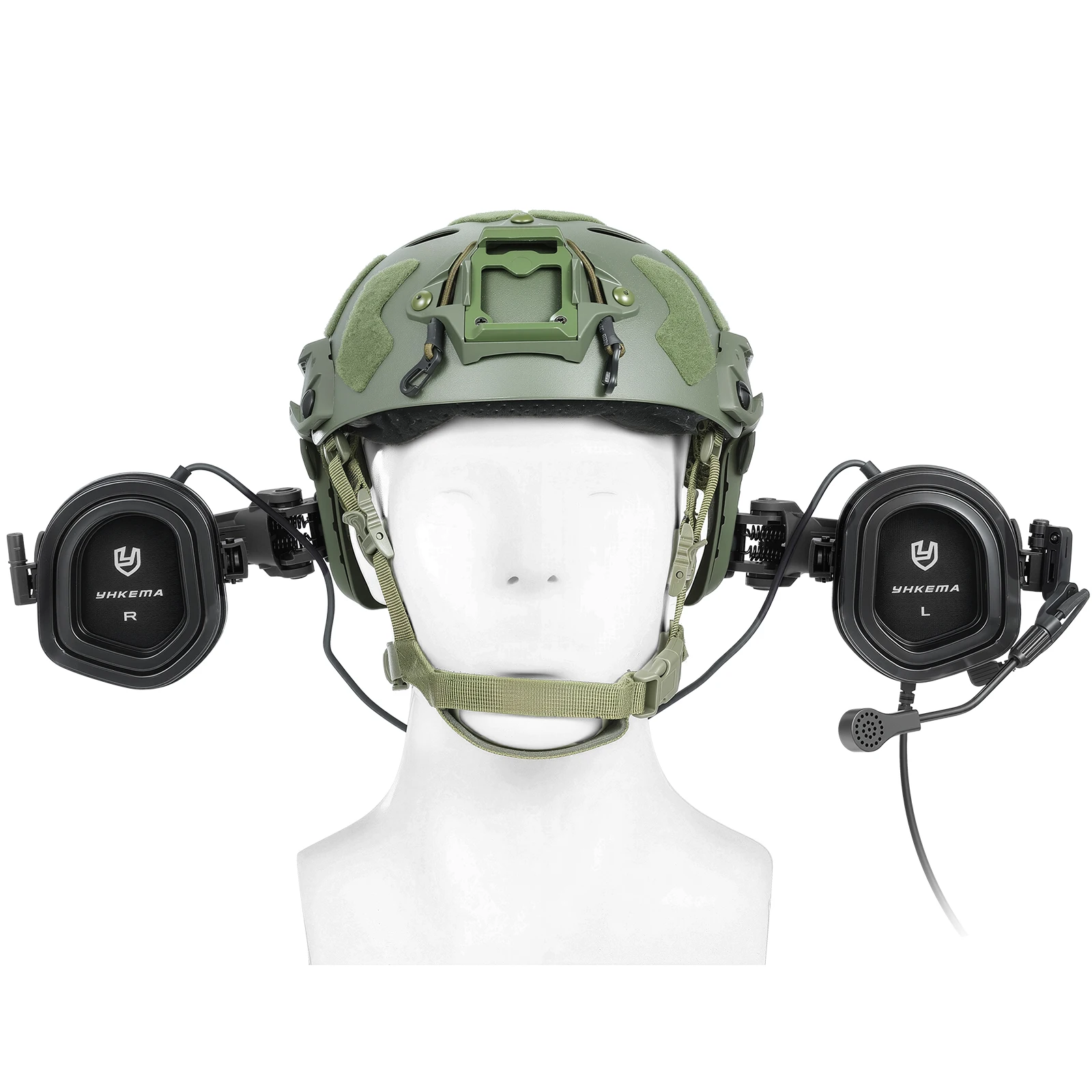 E90 Auriculares tácticos exteriores micrófono y PTT para caza tiro - imagen 5