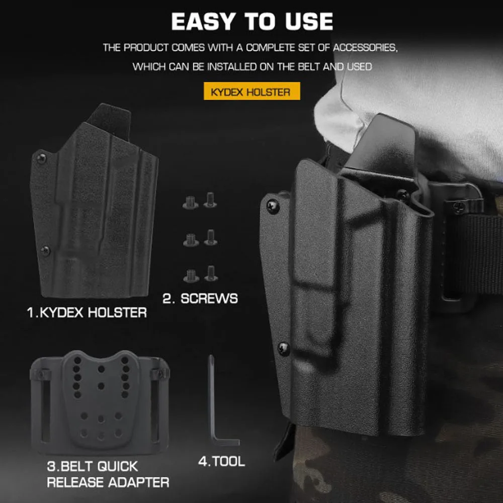 Glock X300 funda táctica Kydex liberación rápida