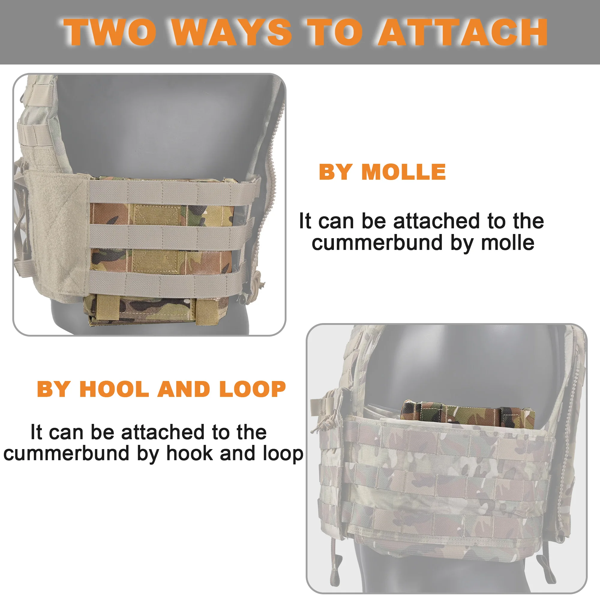 Bolsa portaplacas lateral ultraligera MOLLE para chaleco táctico - imagen 4