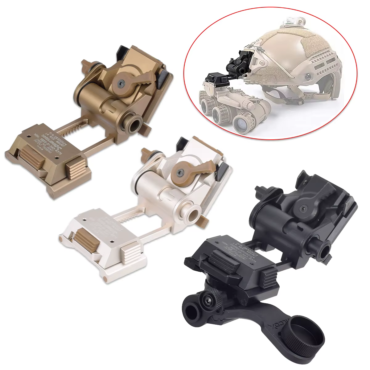 Soporte NVG aluminio casco L4 G24 – Compatible PVS-14/PVS-7 - imagen 5