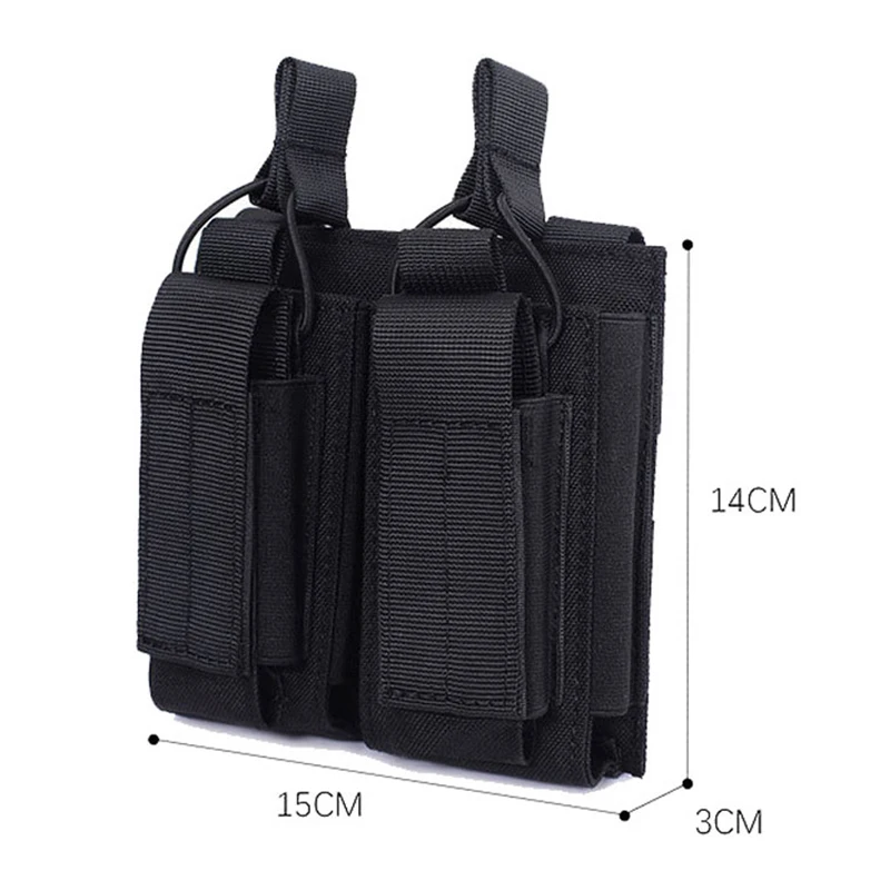 Bolsa táctica triple para cargadores MOLLE Universal Airsoft - imagen 2