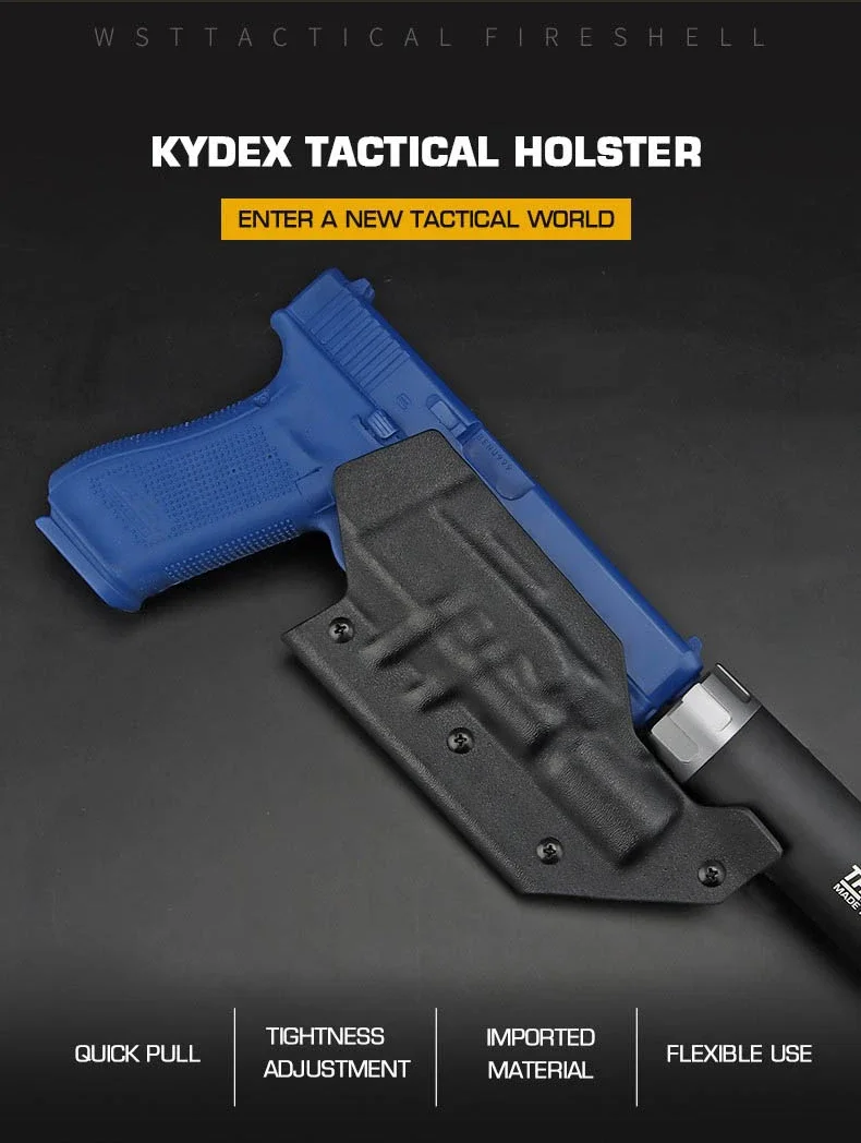 Funda táctica Kydex vista frontal para Beretta M9 y SIG P320 con luz X300