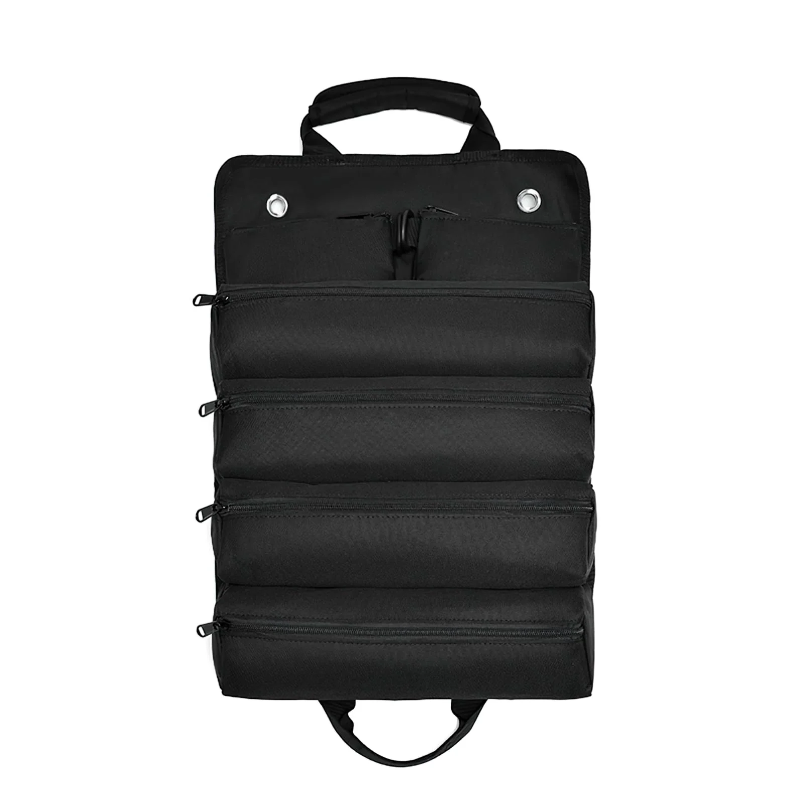 Bolsa organizadora de herramientas enrollable de lona con cremallera