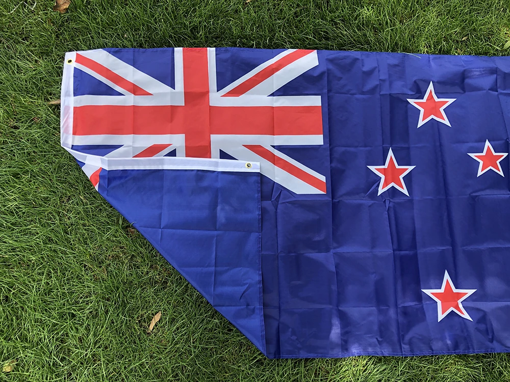 Bandera de Nueva Zelanda en setting decorativo