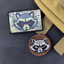 Parche tactico insignia patrulla mapache enojado Multicam velcro