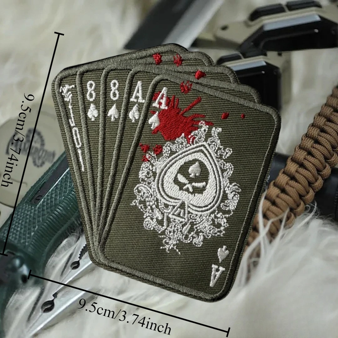 Parche táctico velcro esqueleto bordado militar equipamiento