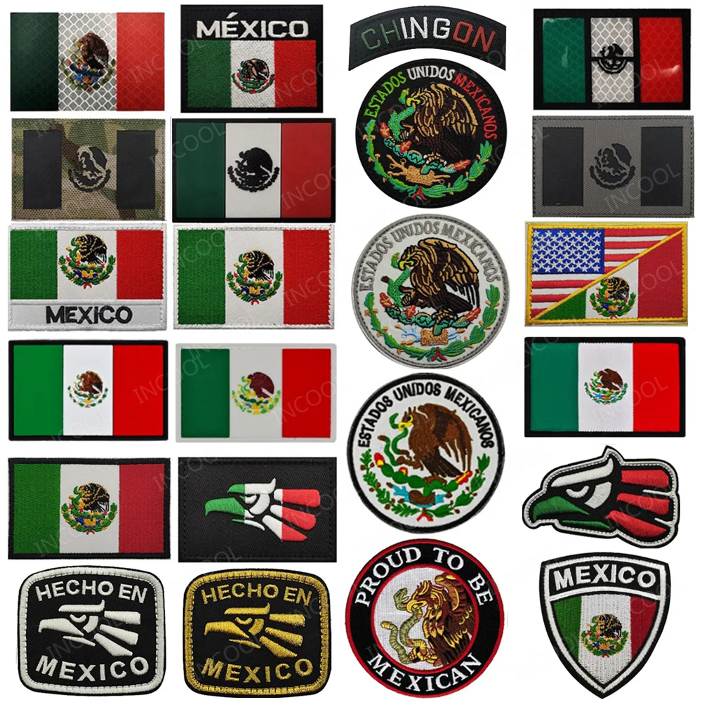 Parche táctico bordado reflectante IR águila México