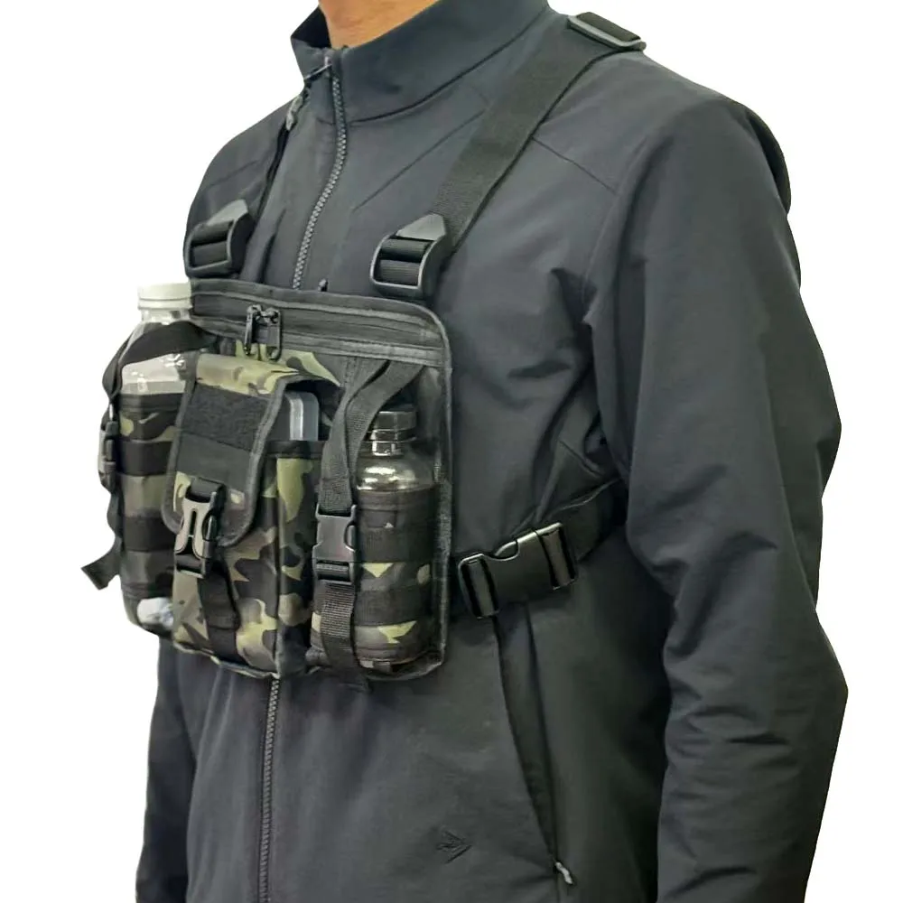 Bolsa de pecho táctica MOLLE multibolsillos para airsoft y senderismo - imagen 2