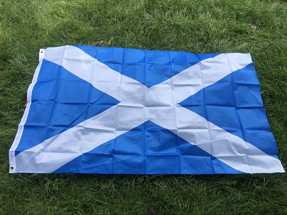 Bandera Saltire Escocia Sky FLAG – Poliéster 150×90 cm para desk para actos y desfiles - imagen 2