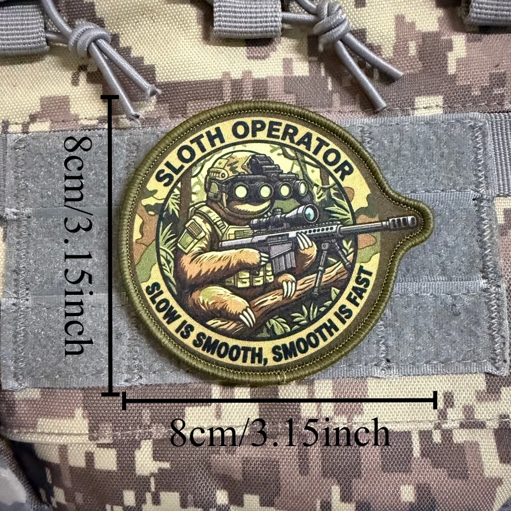 Sloth Morale parche táctico velcro francotirador animal Slow is Smooth - imagen 4