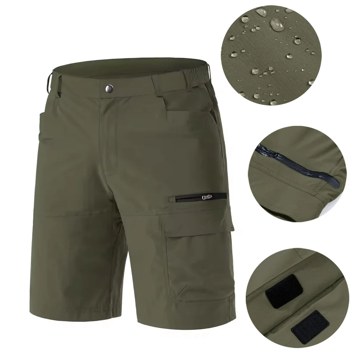 Pantalones cortos cargo repelentes al agua multibolsillos hombre - imagen 3