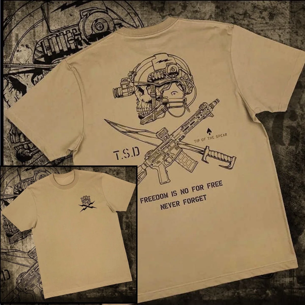 Camiseta algodón manga corta con estampado y cuello redondo - imagen 5