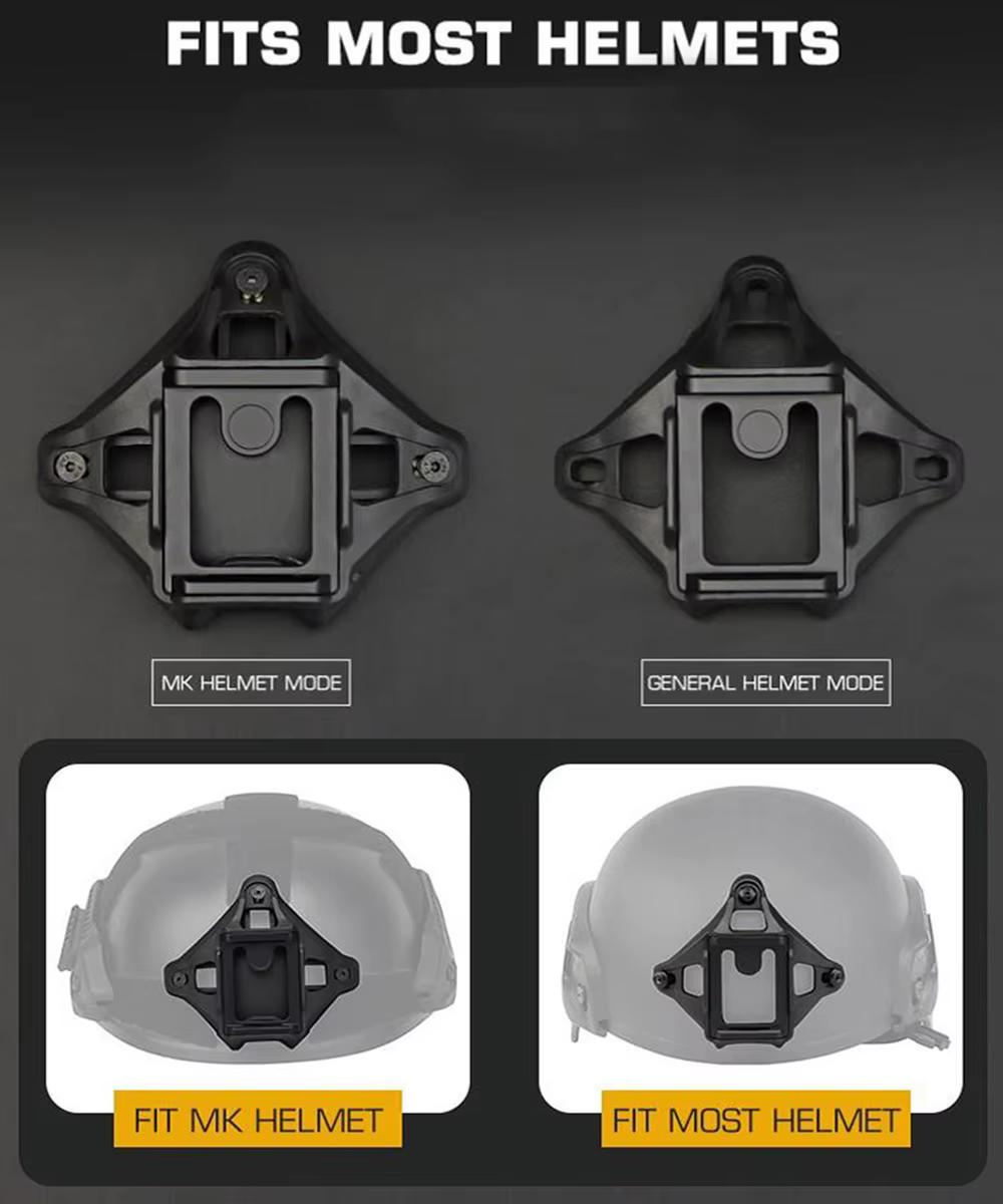 Adaptador montura NVG casco táctico MICH/ACH – 3 agujeros - imagen 5