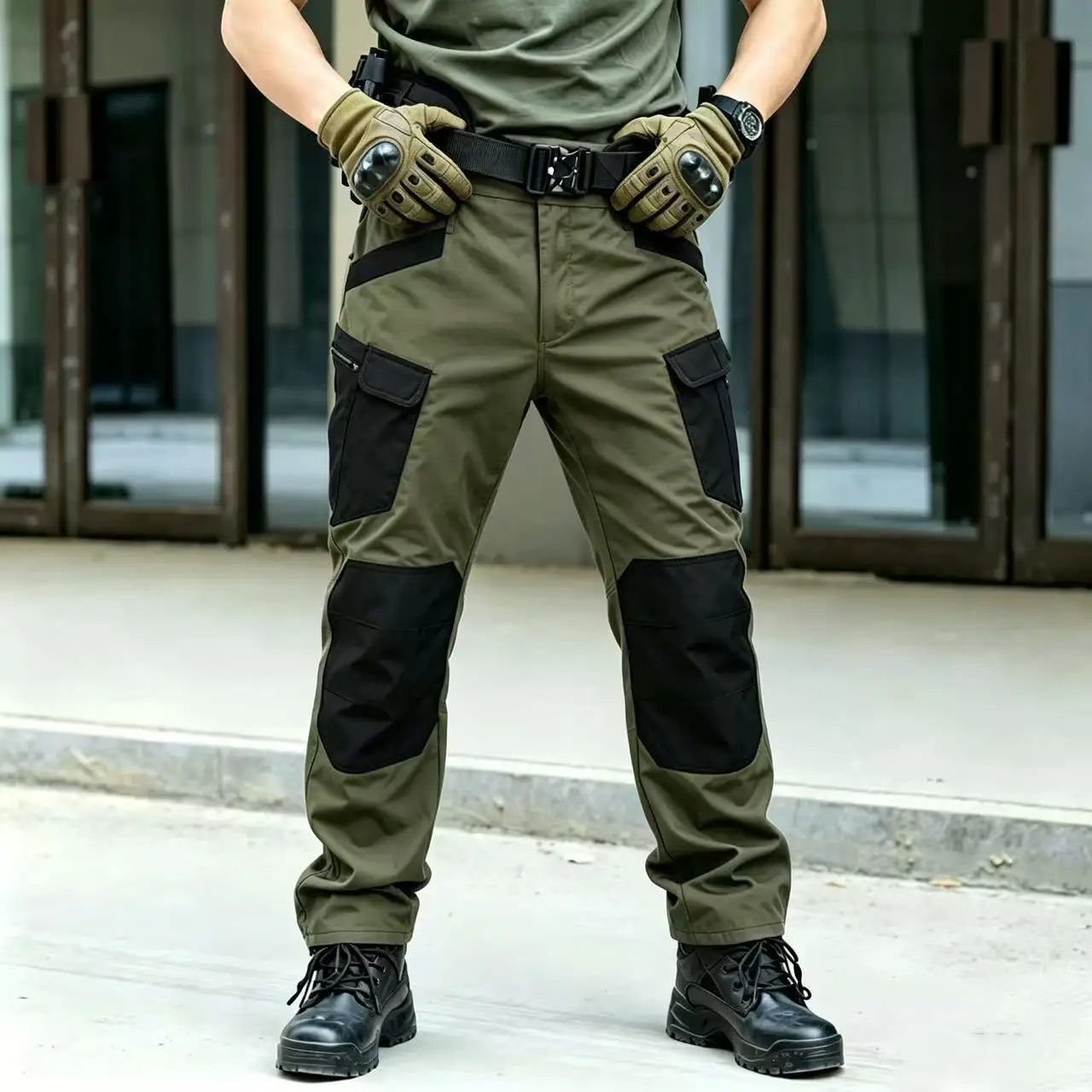 Pantalones tácticos IX7 de algodón elástico para hombre estilo militar - imagen 2