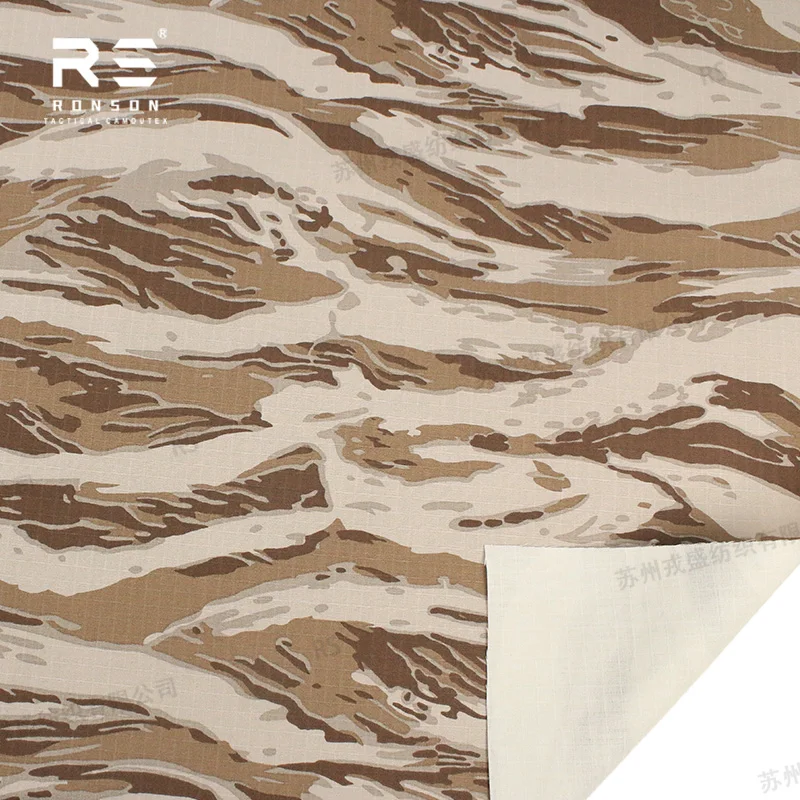 Tela táctica ripstop MARPAT Tiger Stripe desértico - imagen 2