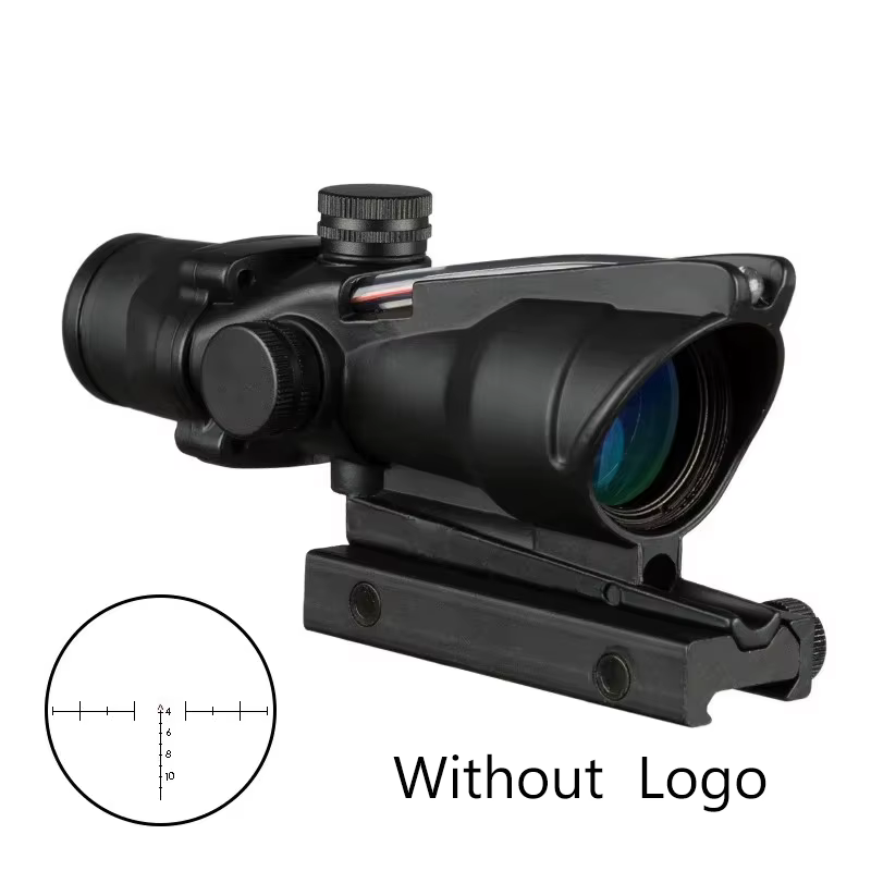 Visor 4x32 con fibra optica real y reticula iluminada con punto rojo - imagen 3