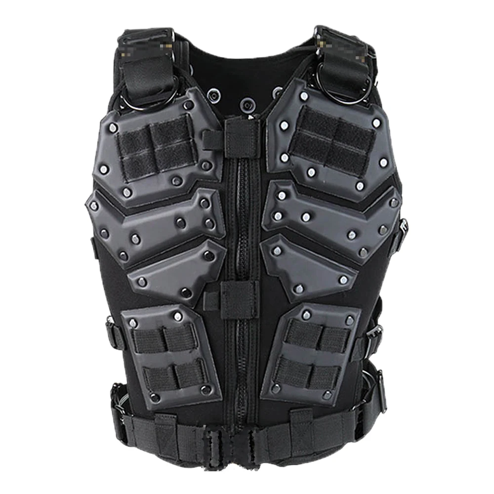 Chaleco táctico MOLLE con protección EVA – Airsoft paintball combate - imagen 3
