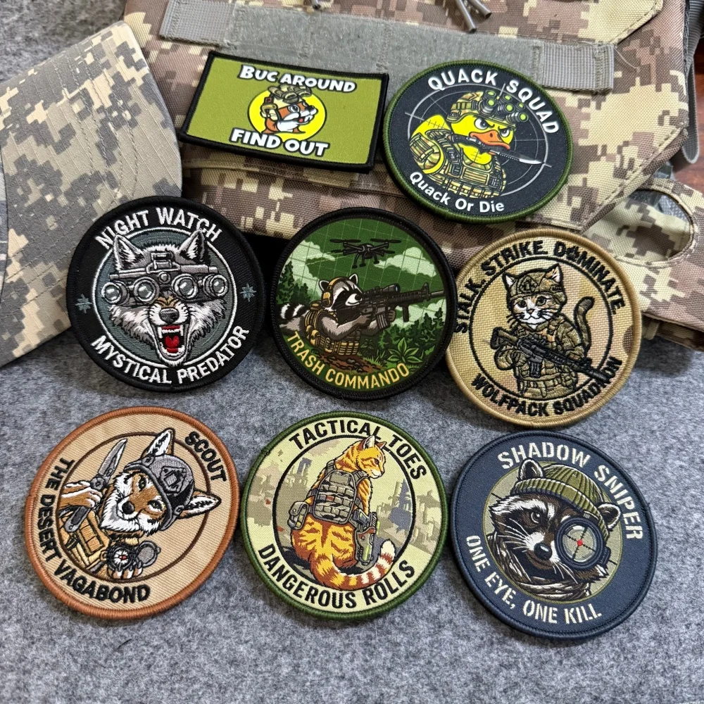 Dieren Morale Parche táctico Sniper mapache con velcro MOLLE - imagen 2