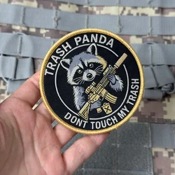 Mapache Trash Panda – Parche táctico con velcro para gorra o mochila