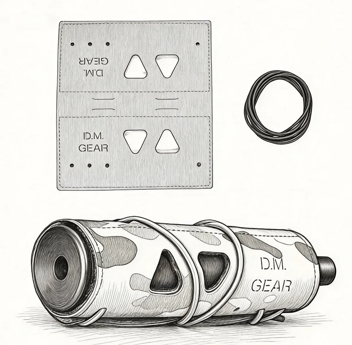 Manga térmica resistente para funda de silenciador Airsoft camuflaje