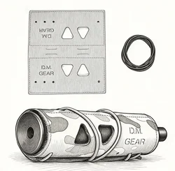 Manga térmica resistente para funda de silenciador Airsoft camuflaje