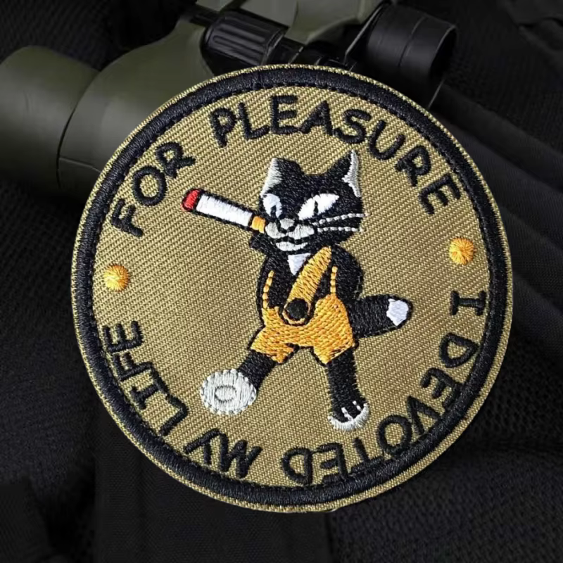 Parche bordado gato – Insignia táctica adhesiva para brazalete o mochila - imagen 5