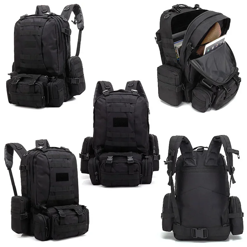 Mochila táctica impermeable gran capacidad para senderismo y acampada - imagen 4