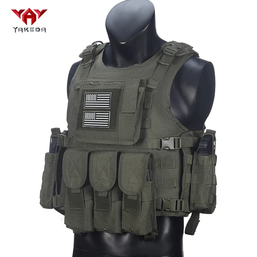 YAKEDA Chaleco táctico MOLLE con hebilla de cinturón ajustable - imagen 4