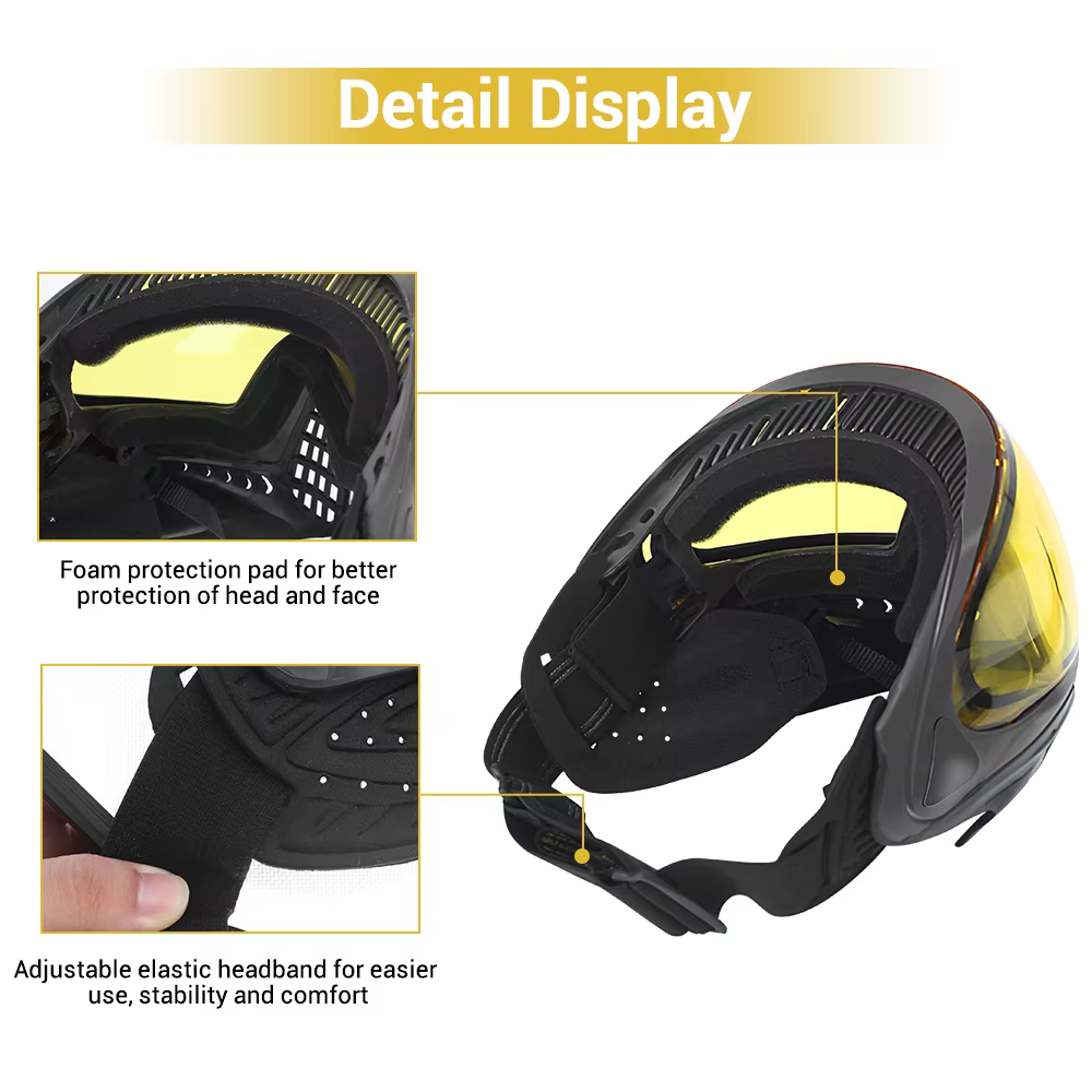 FMA máscara facial completa para airsoft con gafas antiniebla - imagen 3