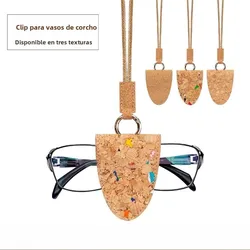 Clip magnético para gafas solares con correa de corcho firme