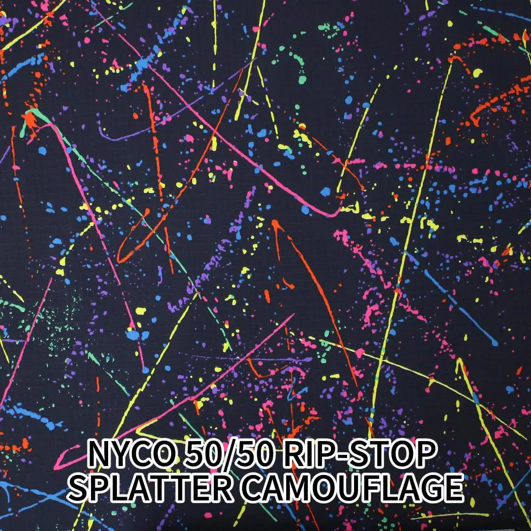 Tela ripstop de camuflaje con estampado de salpicaduras - imagen 5
