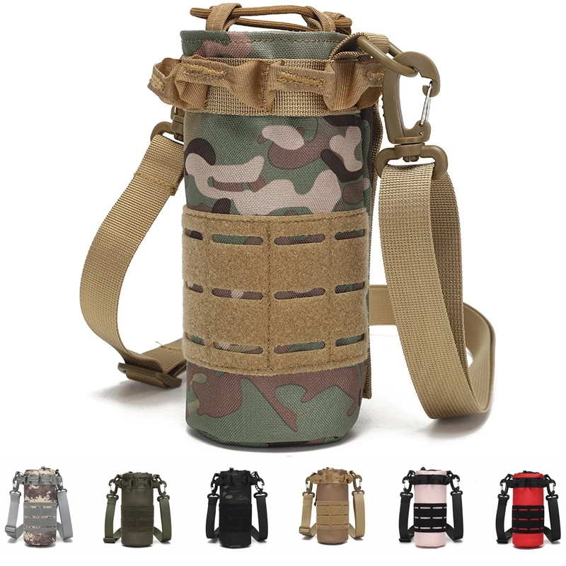Bolsa hidratación táctica MOLLE portabotellas – Correa regulable