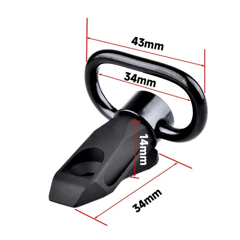WADSN Sling QD giratoria para rail 20mm M-LOK/Keymod acero - imagen 5