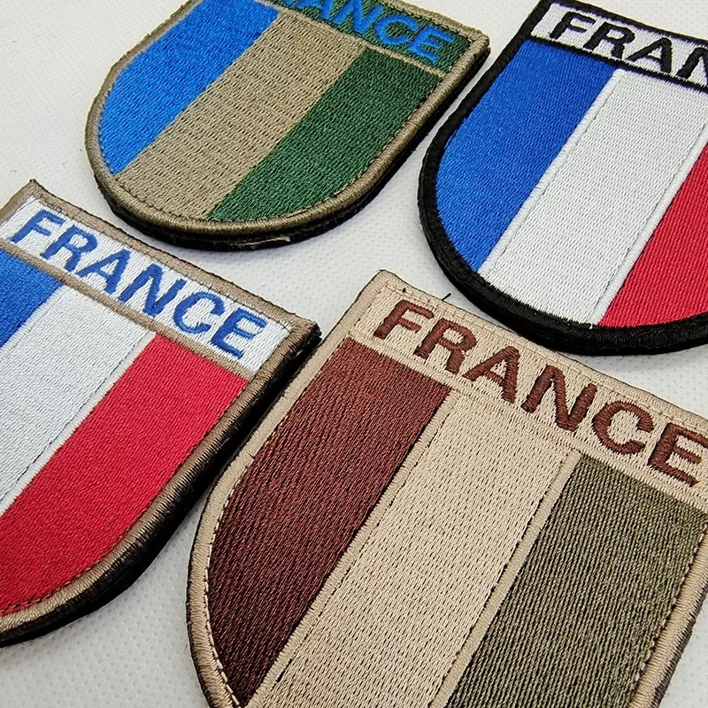 Brazalete táctico bandera Francia bordado con velcro, franja moral