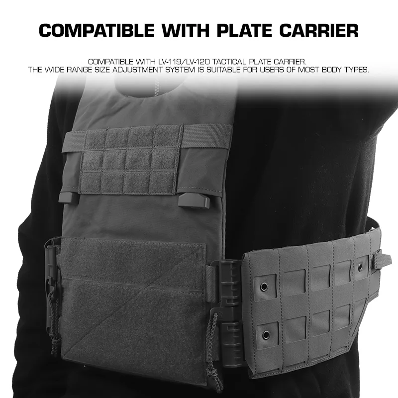 Portaplacas Táctico LV-119 con Cinturón MOLLE – Liberación Rápida - imagen 5