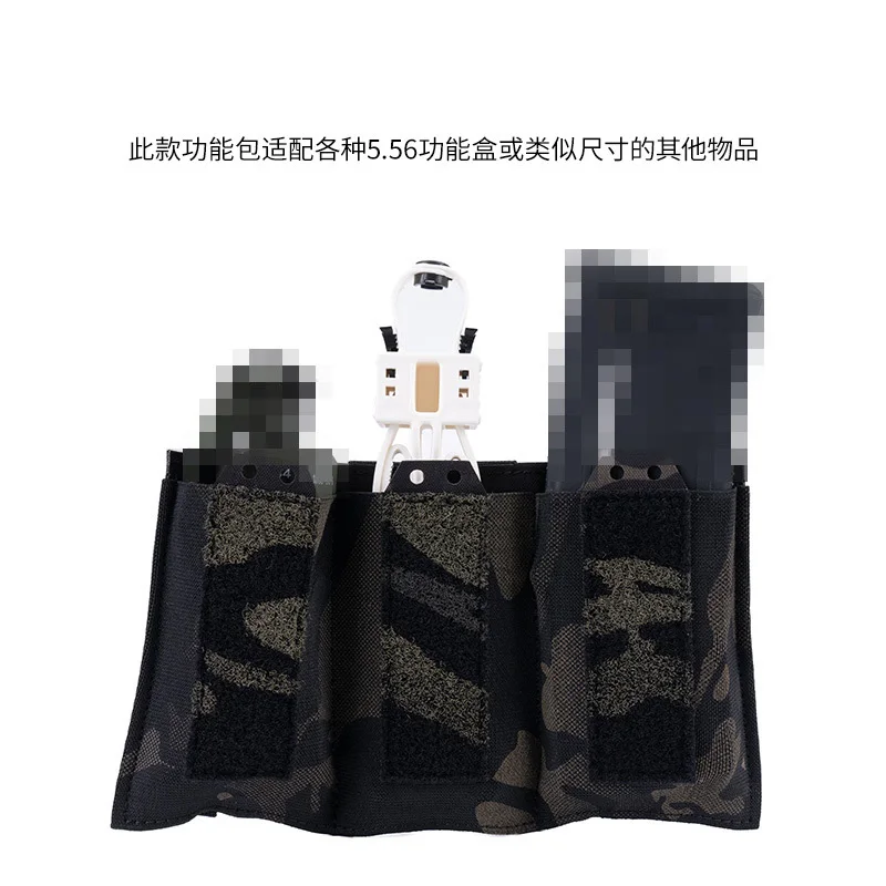 SP portacargador individual 5.56 Triple Elastic MOLLE con asa y lazo