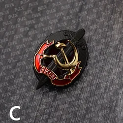 Pin militar KGB URSS metálico, broche insignia con escudo