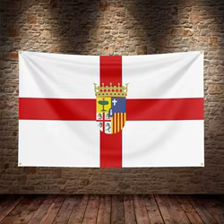 Bandera de Zaragoza España para decoración colgar