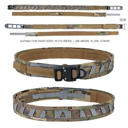 Cinturón táctico magnético de fibra para airsoft, combate