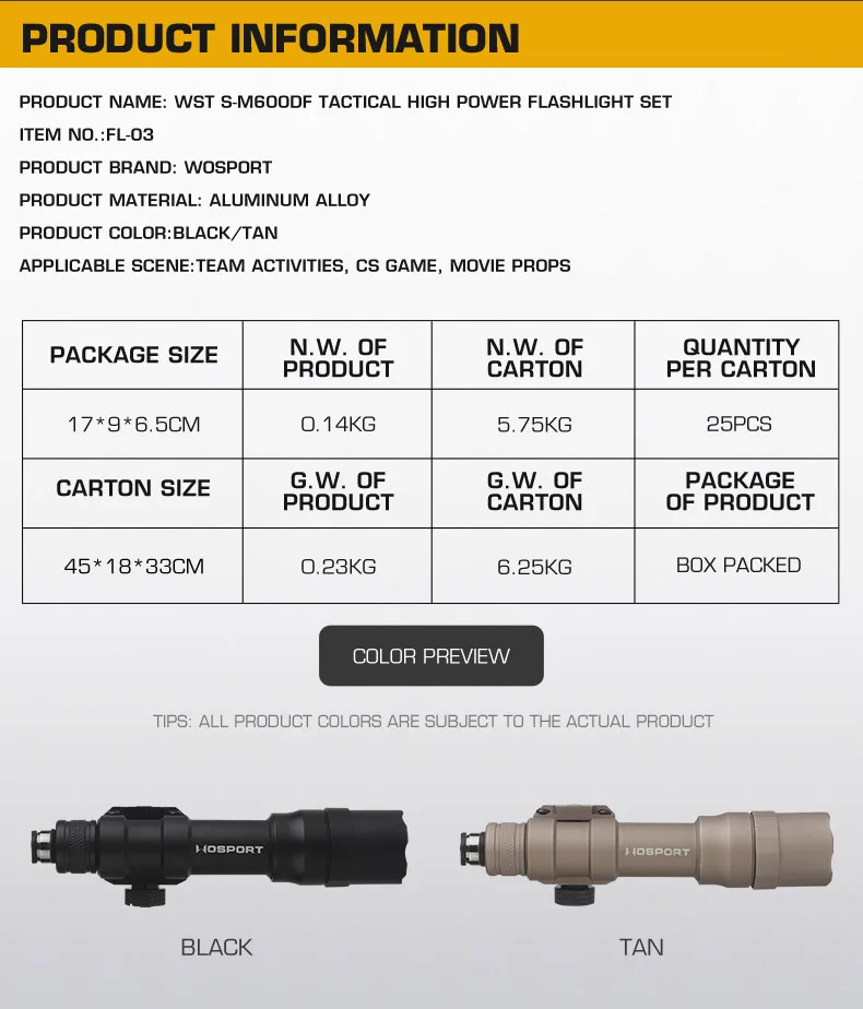 Adaptador de carril Picatinny de la linterna S-M600DF