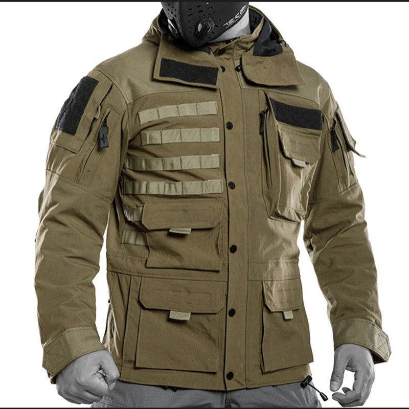 Ninja Mark 5 Chaqueta Táctica Hombre Gruesa Cortavientos Senderismo
