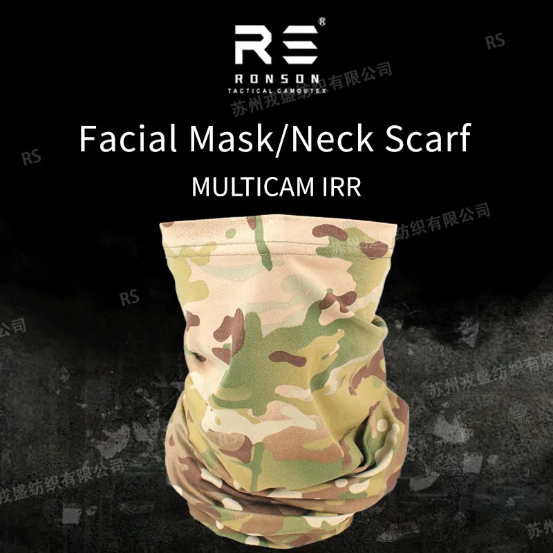 Mascarilla facial táctica camuflaje de invierno, malla poliéster - imagen 2