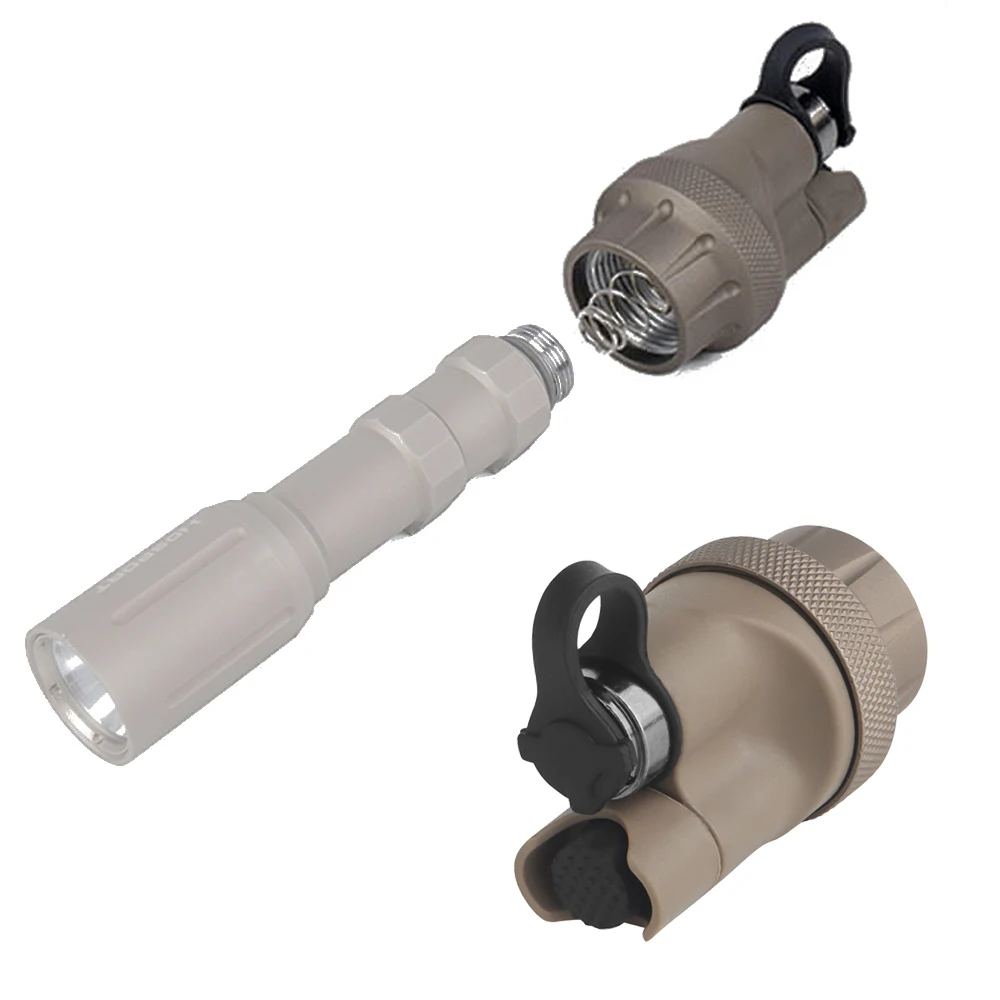 Linterna táctica Airsoft LED doble función con interruptor presión - imagen 2