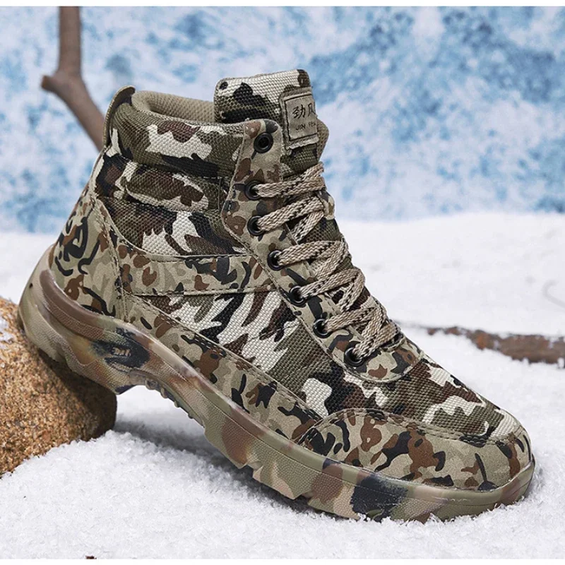Botas militares de invierno camuflaje antideslizantes hombre - imagen 5