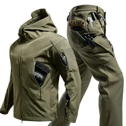 Conjunto térmico táctico invierno – Chaqueta y pantalón impermeable hombre