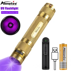 Linterna UV 365 nm luz negra para curado y detección