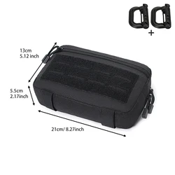 Bolsa de cintura táctica modular expandible con doble cremallera