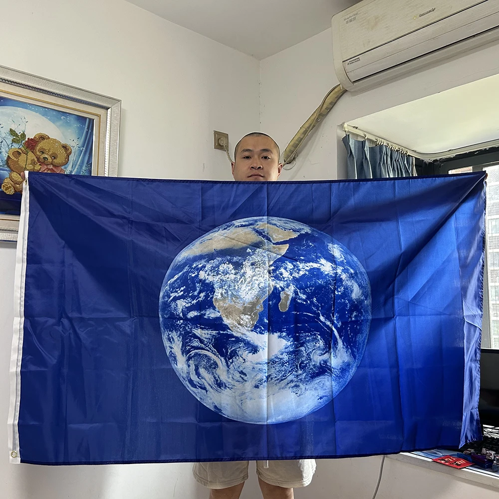 Bandera del Día de la Tierra 90x150 cm con diseño decorativo